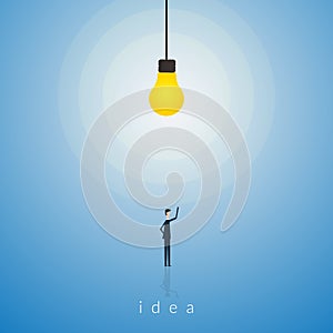 Bulb light idea . New idea, change, trend, courage, creative solution, innovation and unique way concept.