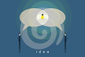 Bulb light idea . New idea, change, trend, courage, creative solution, innovation and unique way concept.