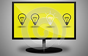 Bulb light idea on TV