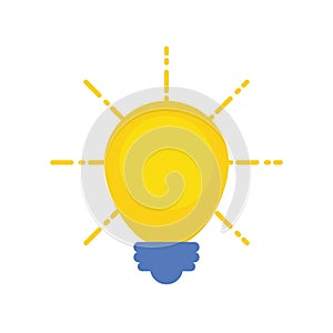 Bulb light isolated icon