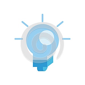 Bulb light isometric style icon