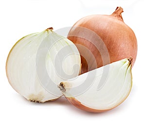 Bulb onions isolated on a white.