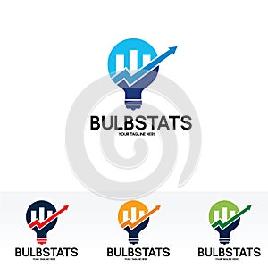 Bulb Stats Logo Design Template
