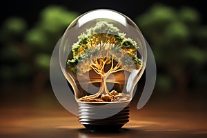 bulb tree, AI generated