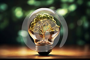 bulb tree concept, AI generated