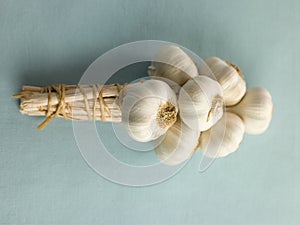 Bulbs of Garlic Overhead