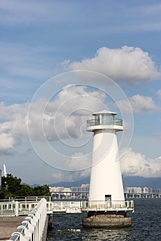 The Bule sky , coast and lighthouse