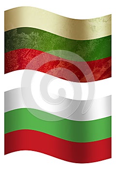 Bulgaria 3D country flag, two styles