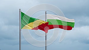 Bulgaria and Congo-Brazzaville flags