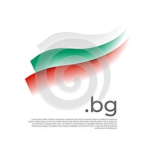 Bulgaria flag watercolor. Stripes colors of the bulgarian flag on a white background. Vector stylized design national poster