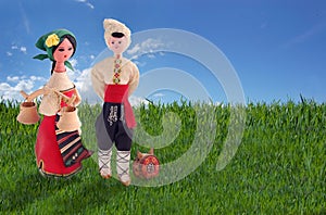 Bulgaria, folklore souvenir photo