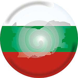 Bulgaria map and flag