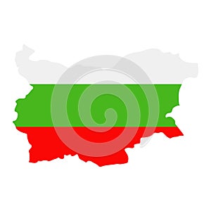 Bulgaria Map Flag Fill Background - Vector illustation