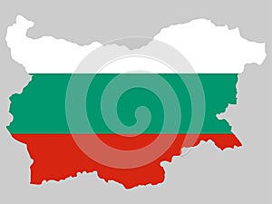 Bulgaria Map Flag Vector illustration