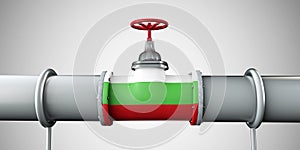 Bulgaria oil and gas fuel pipeline. Oil industry concept. 3D Rendering