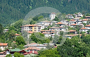 Bulgaria. The residential area on the slopes of the Rhodopes Smolyan