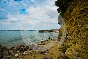 Bulgaria, Saint Vlas: View on bay of Sunny beach resort, Nessebar, Bulgaria