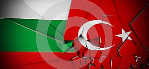 Bulgaria Vs Turkey Concept Flags