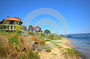 Bulgarian lake resort view