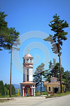 Bulgarian mountain church view