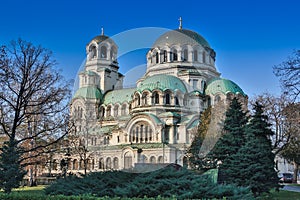 Bulgarian Orthodox cathedral dedicated to Saint Alexander Nevsky, in Sofia