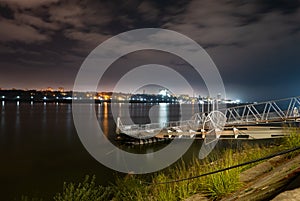 Bulgarian Ruse city, seen from Giurgiu, Romania.