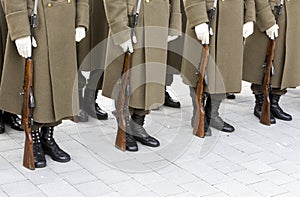 Bulgarian troopers in formation