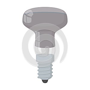 Bulged reflector bulb icon, cartoon style