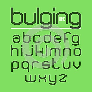 Bulging typeface photo