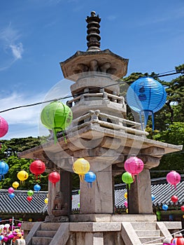 The Bulguksa Temple for celebrating Buddhas birthday, South Korea.