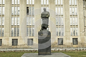 Monument of don Frane Bulic in Zagreb Croatia photo