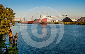 Bulk Coal Shipment Detroit River Shipping