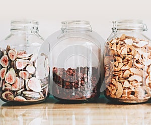 Bulk foods storage at low zero waste lifestyle