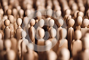 Bulk Hiring Wooden Figurines: Illustrating Mass Recruitment Mass Hiring Human resource management recruitment
