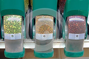 Bulk Organic Raw Beans In Dispensers