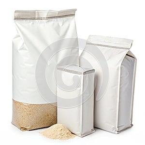 Bulk packaging isolated on white photo