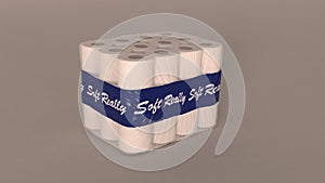 Bulk packet of shrink wrapped toilet rolls