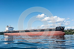 Bulker at anchor in Elliott Bay