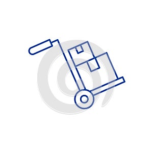 Bulky delivery line icon concept. Bulky delivery flat  vector symbol, sign, outline illustration.