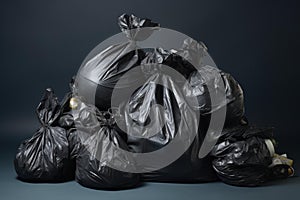Bulky Trash bag garbage. Generate Ai photo