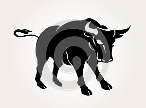 Bull animal image logo