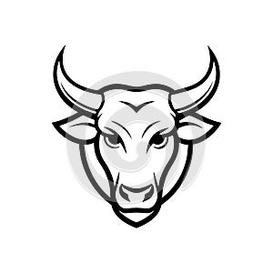 a bull with a black face that has a white face vector illustration photo