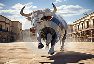 bull at bullfight in mallorca