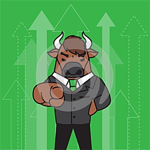 Bull character design.stock concept.