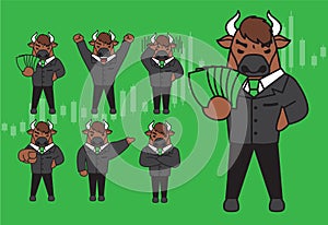 Bull character design.stock concept