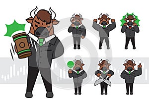 Bull character design.stock concept