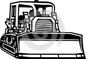 Bull Dozer Illustration