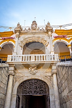 The bull fighting ring at Seville, Spain, Europe