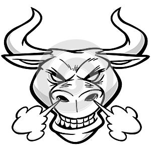 Bull Head Illustration