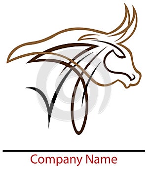 Bull head logo